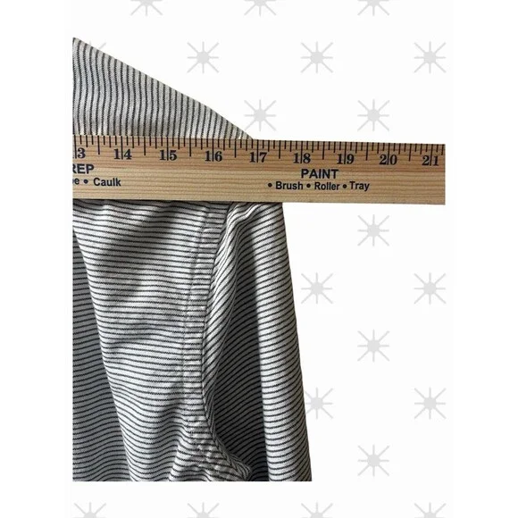 American Eagle Slim Fit White w/ Black Stripes Button-Front L/S Shirt S/P VGC - Picture 10 of 12